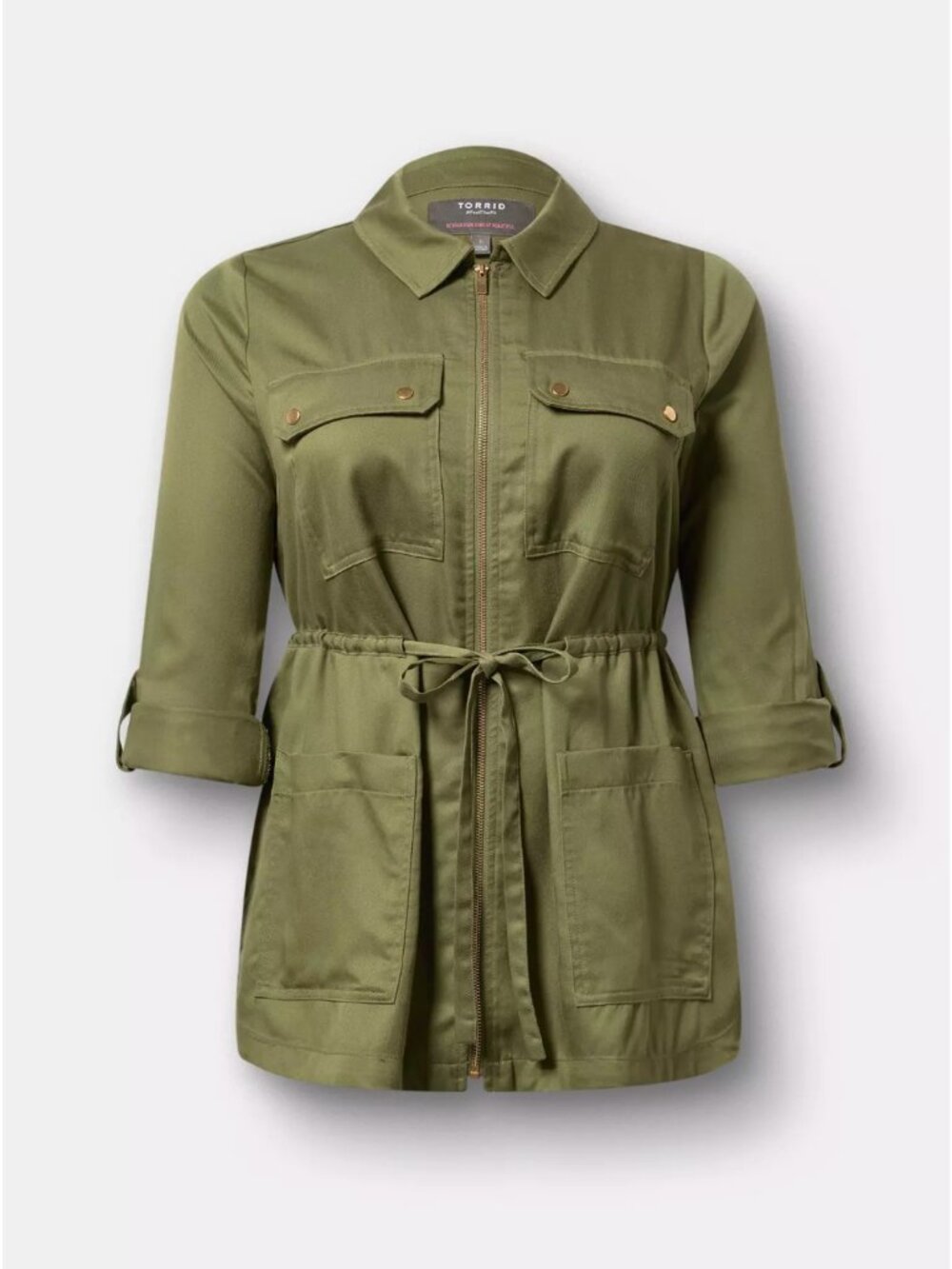 Green Lightweight Twill Anorak Jacket Size 3